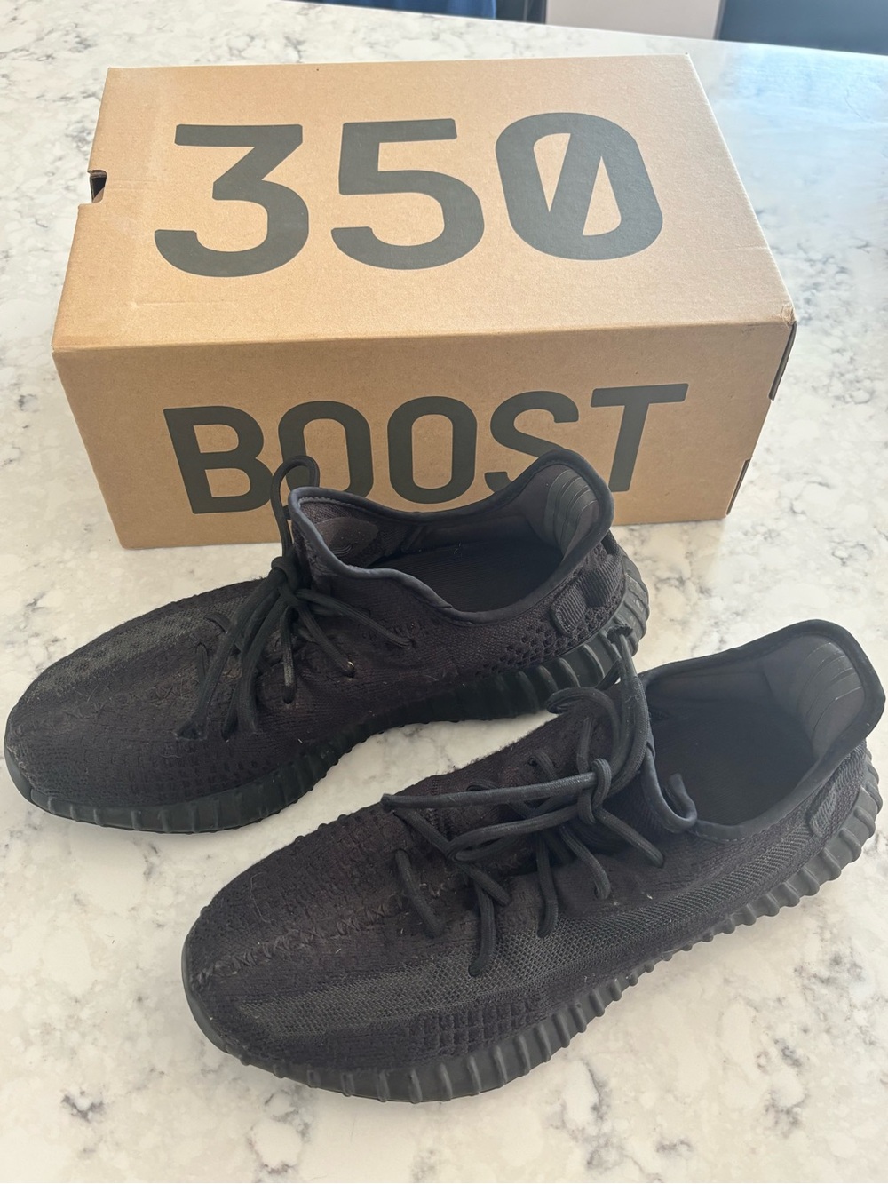 Yeezy Boost 350 V2 Black Mens Sneakers
